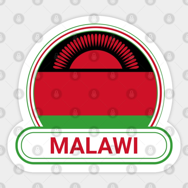 Malawi Country Badge - Malawi Flag Sticker by Yesteeyear